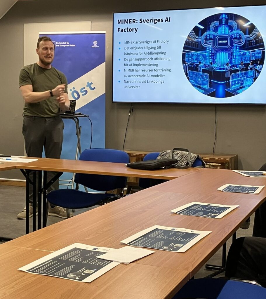 Oscar Spaak presenterar MIMER – Sveriges AI Factory